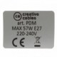 Pendel para pantalla, lámpara colgante cable textil Stracciatella 3D RT14