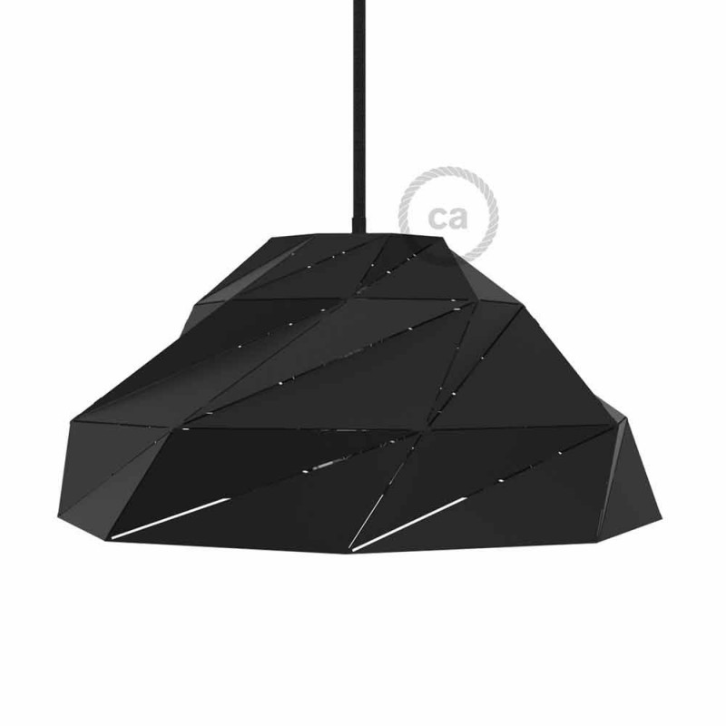 Pantalla Nuvola de metal negra opaca con portalámpara E27