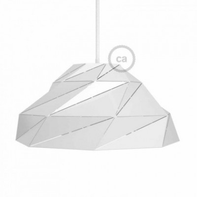 Pantalla Nuvola de metal blanca brillante con portalámpara E27