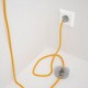 Cableado para lámpara de pie, cable RM10 Efecto Seda Amarillo 3 m. Elige tu el color de la clavija y del interruptor!
