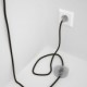 Cableado para lámpara de pie, cable RM13 Efecto Seda Marrón 3 m. Elige tu el color de la clavija y del interruptor!