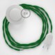 Cableado para lámpara de pie, cable TM06 Efecto Seda Verde 3 m. Elige tu el color de la clavija y del interruptor!