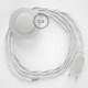 Cableado para lámpara de pie, cable TM01 Efecto Seda Blanco 3 m. Elige tu el color de la clavija y del interruptor!