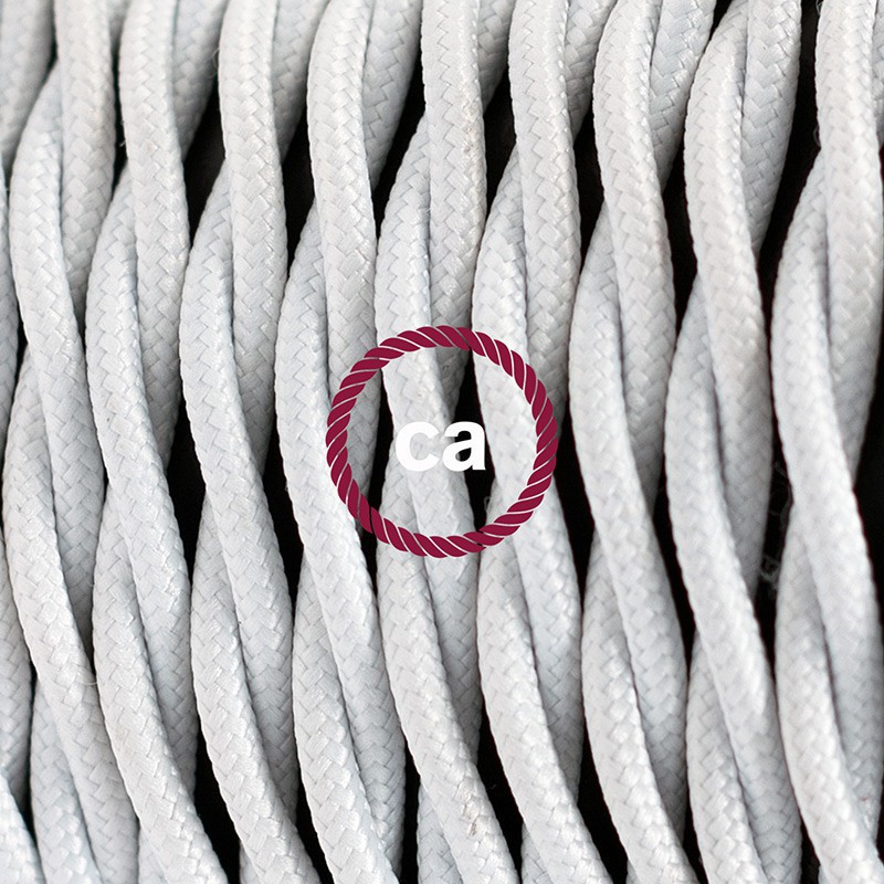 Cableado para lámpara de pie, cable TM01 Efecto Seda Blanco 3 m. Elige tu el color de la clavija y del interruptor!
