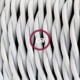 Cableado para lámpara de pie, cable TM01 Efecto Seda Blanco 3 m. Elige tu el color de la clavija y del interruptor!