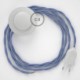 Cableado para lámpara de pie, cable TM07 Efecto Seda Lila 3 m. Elige tu el color de la clavija y del interruptor!