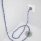 Cableado para lámpara de pie, cable TM07 Efecto Seda Lila 3 m. Elige tu el color de la clavija y del interruptor!
