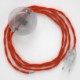Cableado para lámpara de pie, cable TM15 Efecto Seda Naranja 3 m. Elige tu el color de la clavija y del interruptor!