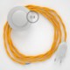 Cableado para lámpara de pie, cable TM10 Efecto Seda Amarillo 3 m. Elige tu el color de la clavija y del interruptor!
