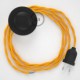 Cableado para lámpara de pie, cable TM10 Efecto Seda Amarillo 3 m. Elige tu el color de la clavija y del interruptor!