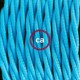 Cableado para lámpara de pie, cable TM11 Efecto Seda Celeste 3 m. Elige tu el color de la clavija y del interruptor!