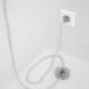 Cableado para lámpara de pie, cable TC01 Algodón Blanco 3 m. Elige tu el color de la clavija y del interruptor!
