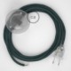 Cableado para lámpara de pie, cable RC30 Algodón Gris Piedra 3 m. Elige tu el color de la clavija y del interruptor!