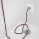 Cableado para lámpara de pie, cable RC32 Algodón Rojo Violeta 3 m. Elige tu el color de la clavija y del interruptor!