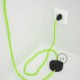 Cableado para lámpara de pie, cable TF10 Efecto Seda Amarillo Fluo 3 m. Elige tu el color de la clavija y del interruptor!