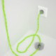 Cableado para lámpara de pie, cable TF10 Efecto Seda Amarillo Fluo 3 m. Elige tu el color de la clavija y del interruptor!