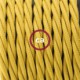 Cableado para lámpara de pie, cable TM25 Efecto Seda Mostaza 3 m. Elige tu el color de la clavija y del interruptor!