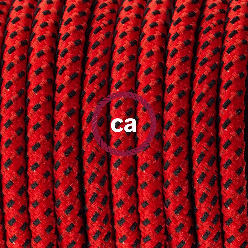 Cableado para lámpara de pie, cable RT94 Efecto Seda Red Devil 3 m. Elige tu el color de la clavija y del interruptor!