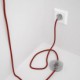 Cableado para lámpara de pie, cable RT94 Efecto Seda Red Devil 3 m. Elige tu el color de la clavija y del interruptor!