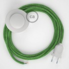 Cableado para lámpara de pie, cable RX08 Algodón Bronte 3 m. Elige tu el color de la clavija y del interruptor!