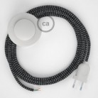 Cableado para lámpara de pie, cable RT41 Efecto Seda Estrellas 3 m. Elige tu el color de la clavija y del interruptor!