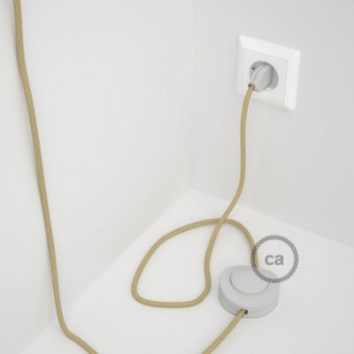 Cableado para lámpara de pie, cable RN06 Jute 3 m. Elige tu el color de la clavija y del interruptor!