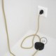 Cableado para lámpara de pie, cable RN06 Jute 3 m. Elige tu el color de la clavija y del interruptor!