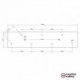 Rosetón XXL rectangular 90x20cm a 7 agujeros blanco completo de accesorios