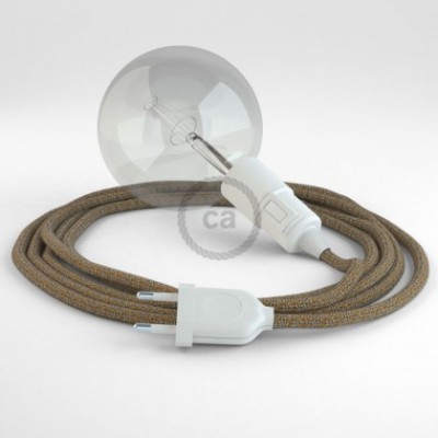 Crea tu Snake Glitter en Lino Natural Marrón RS82 y trae la luz donde tu quieras.