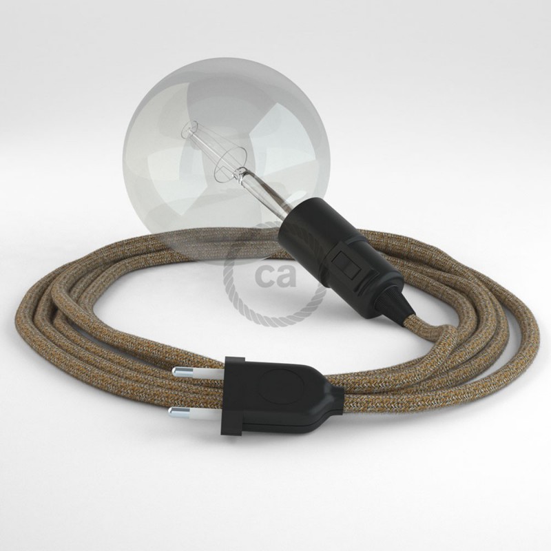 Crea tu Snake Glitter en Lino Natural Marrón RS82 y trae la luz donde tu quieras.
