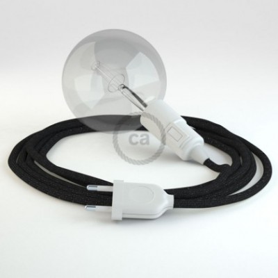 Crea tu Snake Glitter Negro RL04 y trae la luz donde tu quieras.