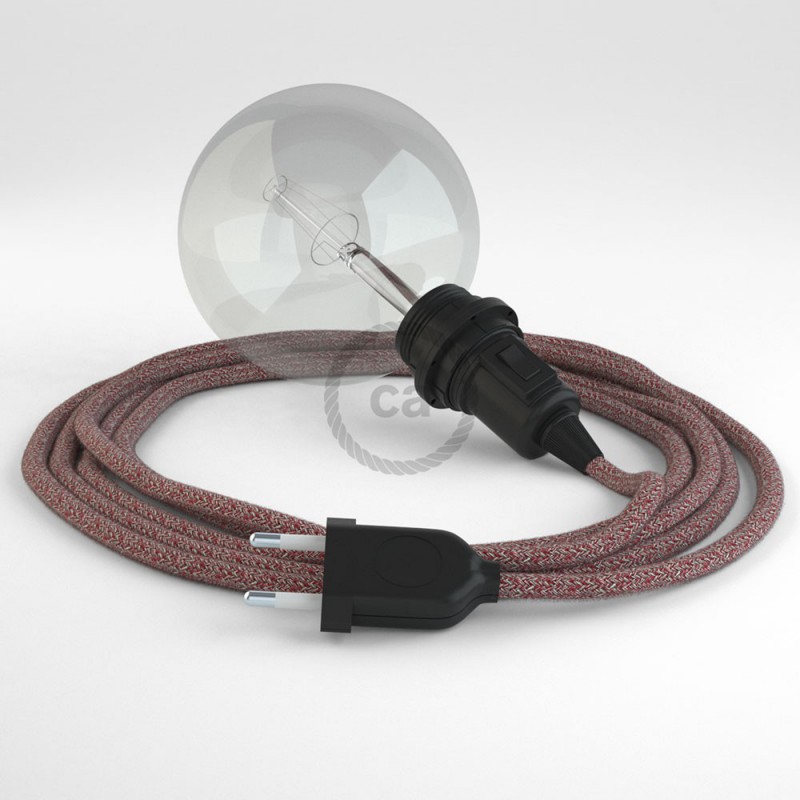 Crea tu Snake para pantalla Glitter en Lino Natural Rojo RS83 y trae la luz donde tu quieras.