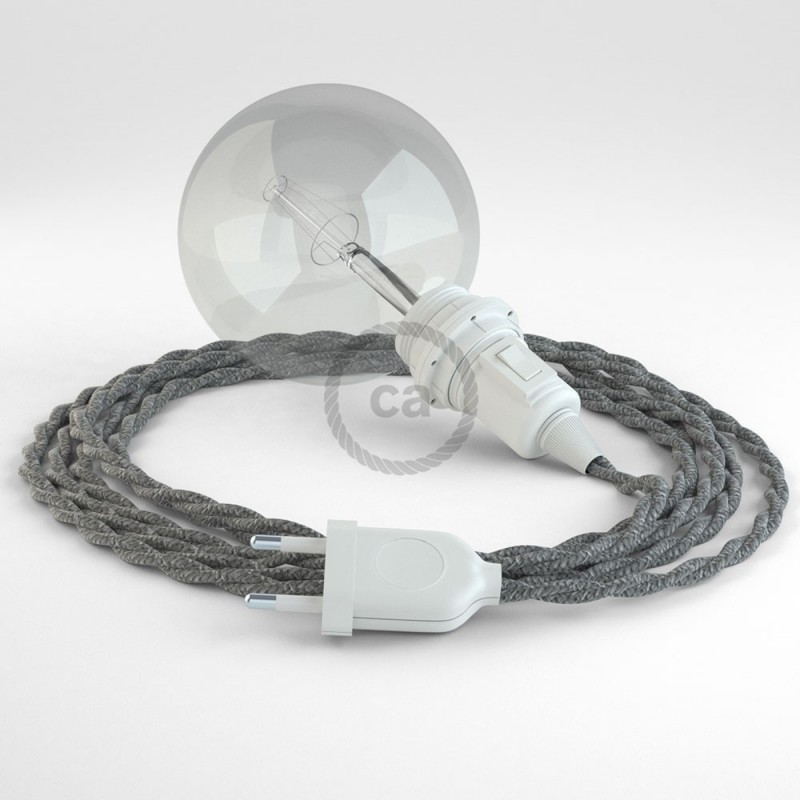 Crea tu Snake para pantalla Lino Natural Gris TN02 y trae la luz donde tu quieras.