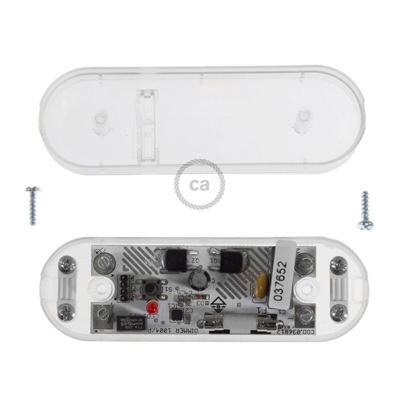 Dimmer para LED y bombillas tradicionales con interruptor transparente
