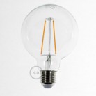 Bombilla Transparente LED Globo G95 Filamento Largo 4W Decorativa Vintage 2200K