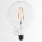 Bombilla Transparente LED Globo G125 Filamento Largo 4W Decorativa Vintage 2200K