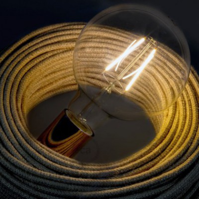 Bombilla Transparente LED Globo G125 Filamento Largo 4W Decorativa Vintage 2200K