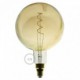 Bombilla Dorada LED XXL Esfera G200 Filamento Curvado con Doble Espiral 5W E27 Dimmable 2000K