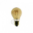 Bombilla Dorada LED Standard A60 Filamento Curvado con Espiral 3W E27 Dimmable 2000K