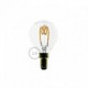 Bombilla Transparente LED Esfera G45 Filamento Curvado con Espiral 3W E14 Dimmable 2200K