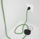 Cableado para lámpara de pie, cable RX08 Algodón Bronte 3 m. Elige tu el color de la clavija y del interruptor!