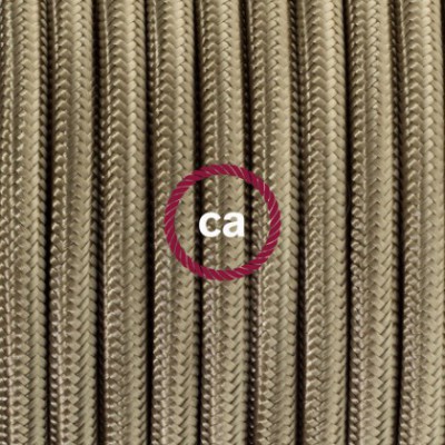 Pendel en porcelana, lámpara colgante cable textil Cipria en tejido Efecto Seda RM27