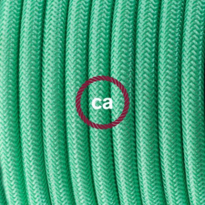 Pendel en porcelana, lámpara colgante cable textil Ópalo en tejido Efecto Seda RH69