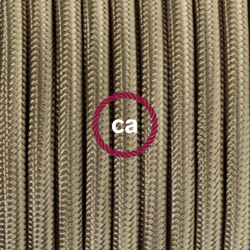Pendel único, lámpara colgante cable textil Cipria en tejido Efecto Seda RM27
