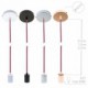 Pendel único, lámpara colgante cable textil Lollipop en Algodón RX09