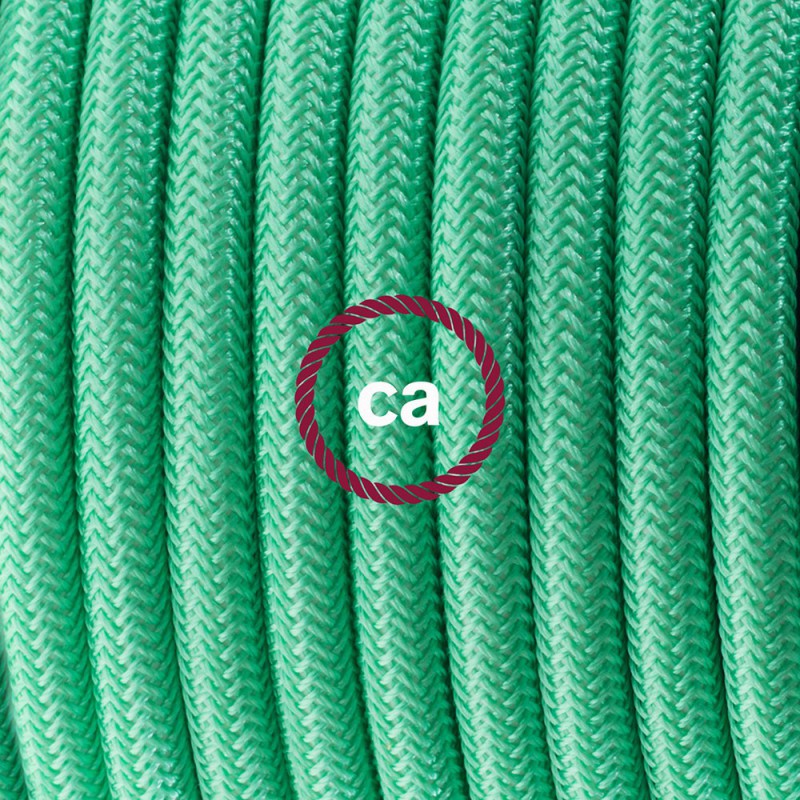 Pendel único, lámpara colgante cable textil Ópalo en tejido Efecto Seda RH69