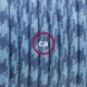 Pendel único, lámpara colgante cable textil Bicolor Gris Piedra y Océano en Algodón RP25
