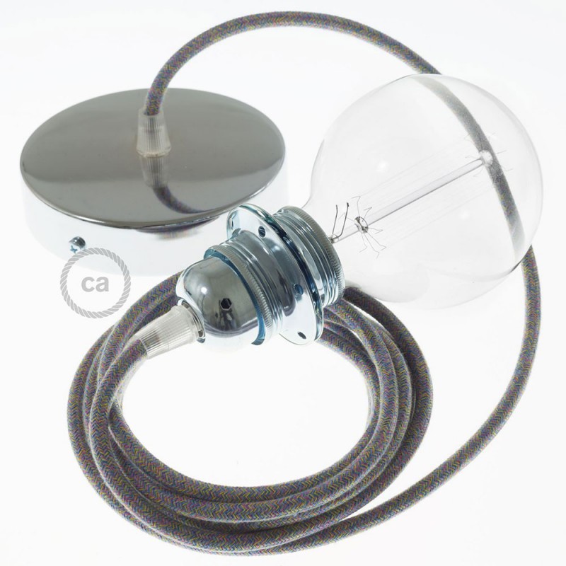 Pendel para pantalla, lámpara colgante cable textil Lollipop en Algodón RX09