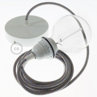 Pendel para pantalla, lámpara colgante cable textil Lollipop en Algodón RX09