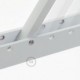 Pinocchio, soporte de pared regulable en madera pintado blanco para lámparas colgantes.